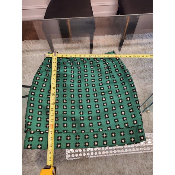 Anthropologie HD In Paris Green Mid Rise Skinny Pencil Mini Skirt Size 8 - Picture 16 of 16